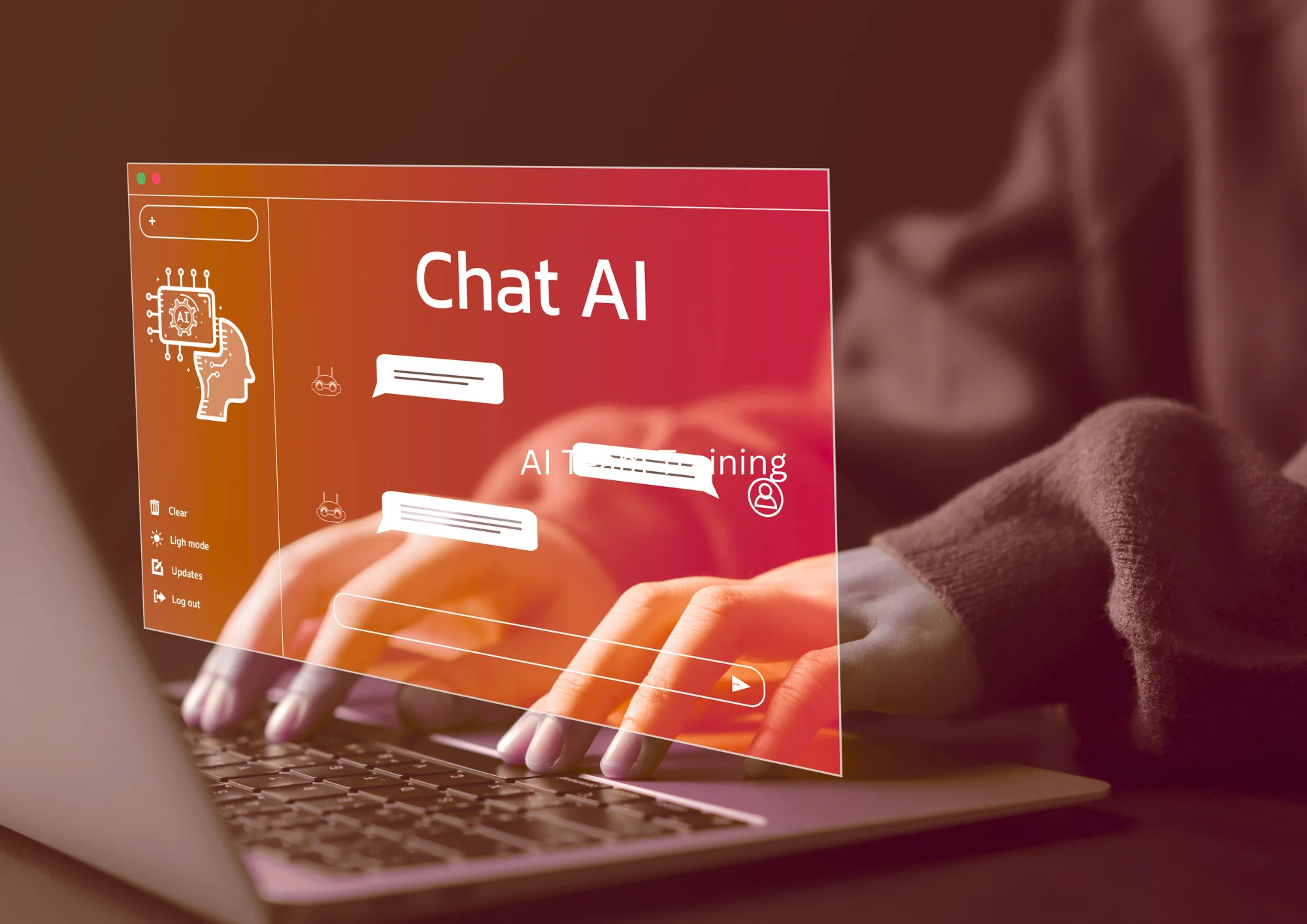 Custom AI chatbot illustration